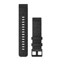 Garmin QuickFit 20 Watch Bands - Heathered Black Nylon, Black Hardware