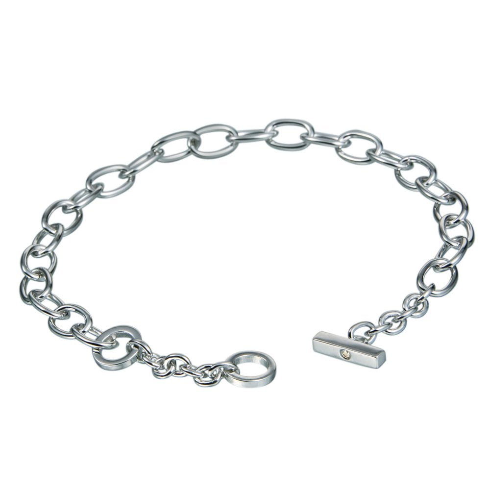 Classic Silver T Bar Bracelet