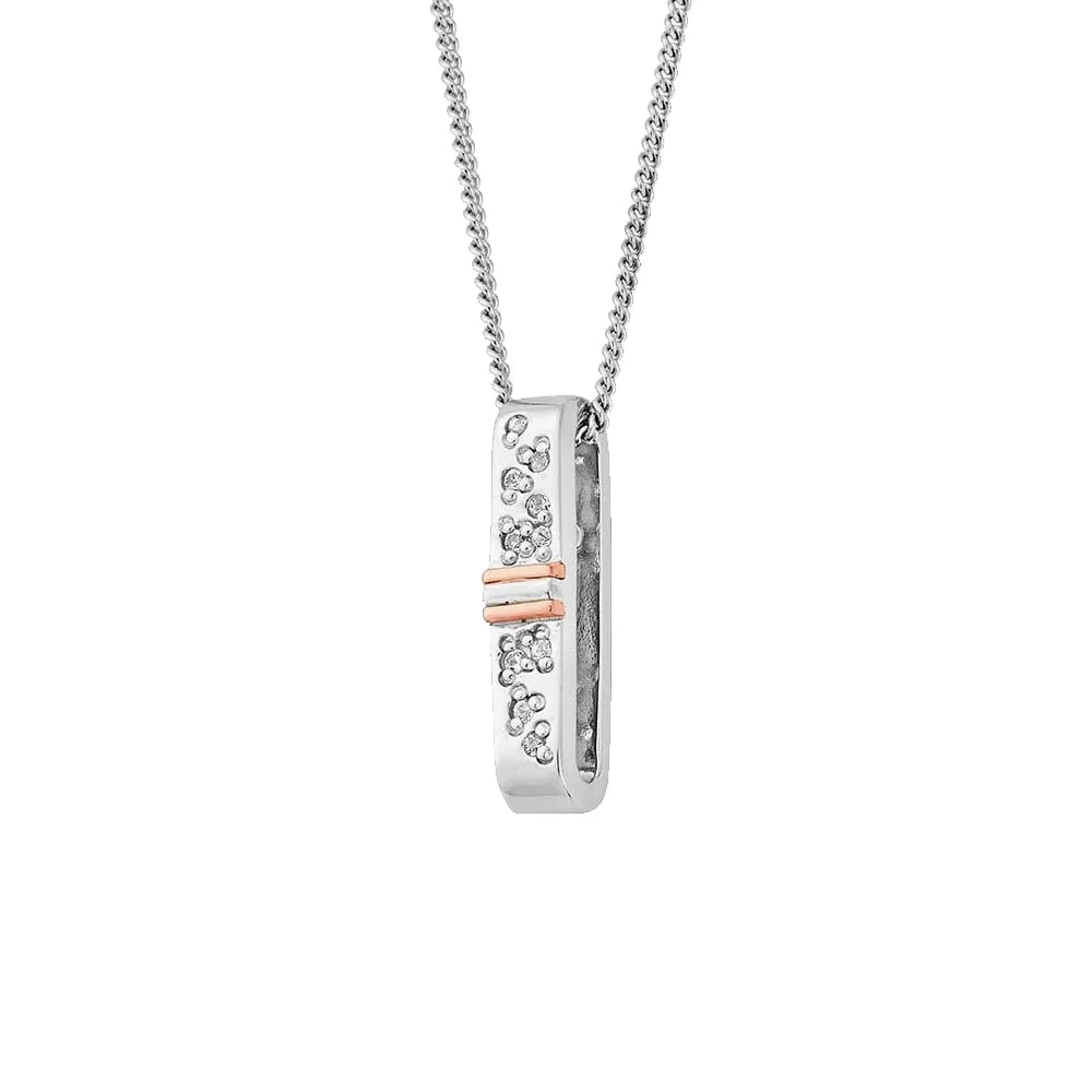 Cariad Sparkle White Topaz Drop Pendant
