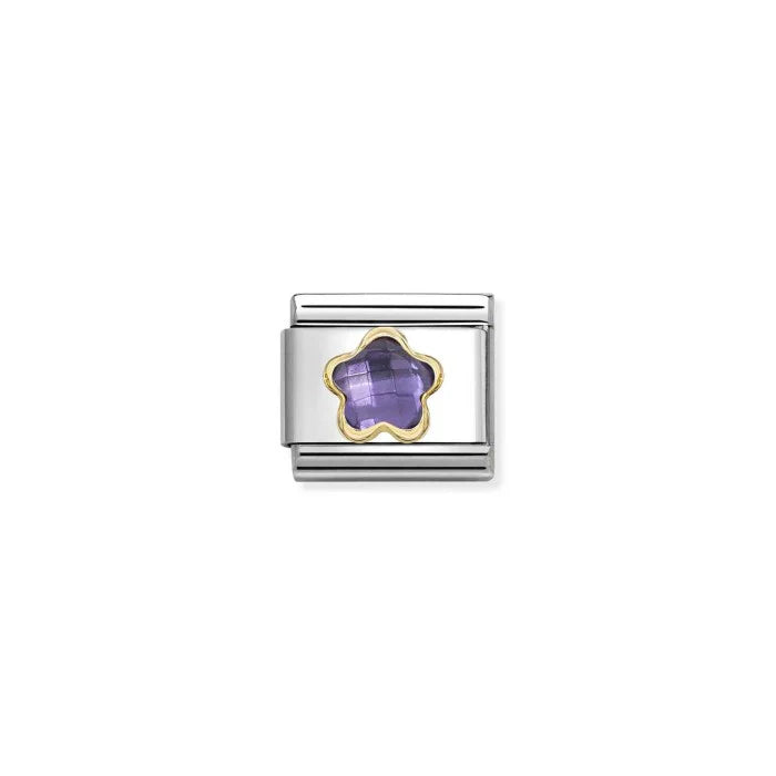 Composable Classic Purple Flowers Charm