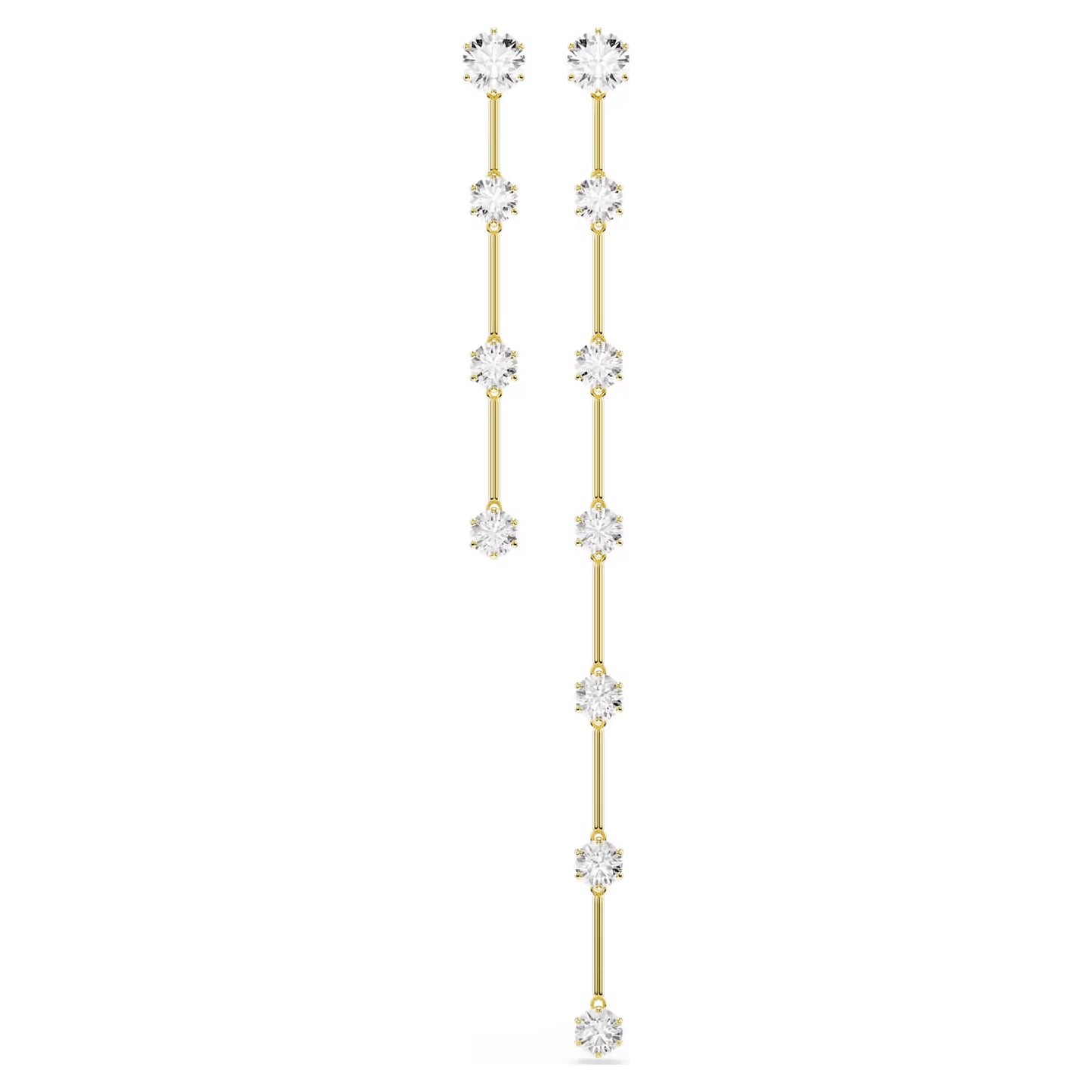Constella Yellow Gold Plated Asymmetrical Drop Earrings