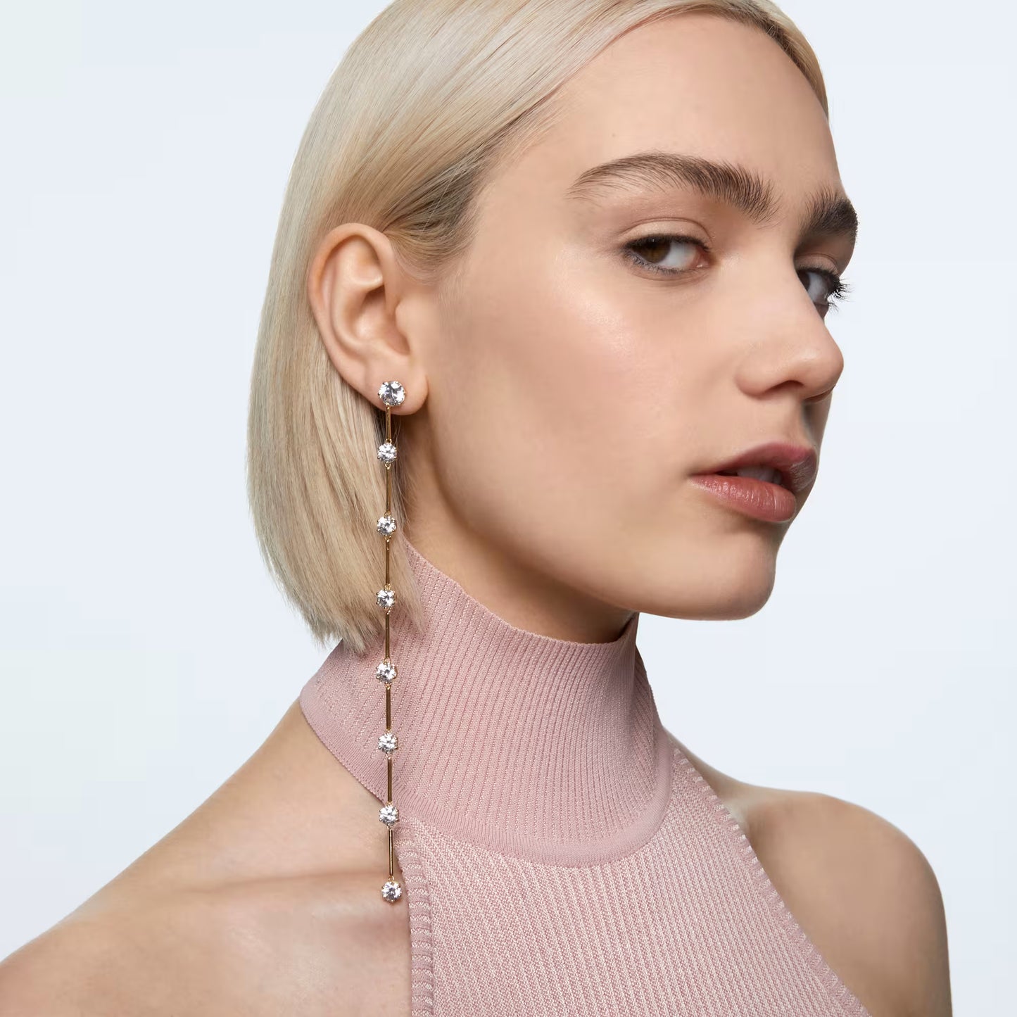 Constella Yellow Gold Plated Asymmetrical Drop Earrings