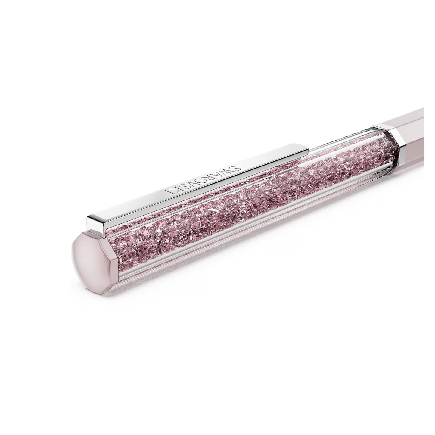 Crystalline ballpoint pen, Pink lacquered, chrome plated