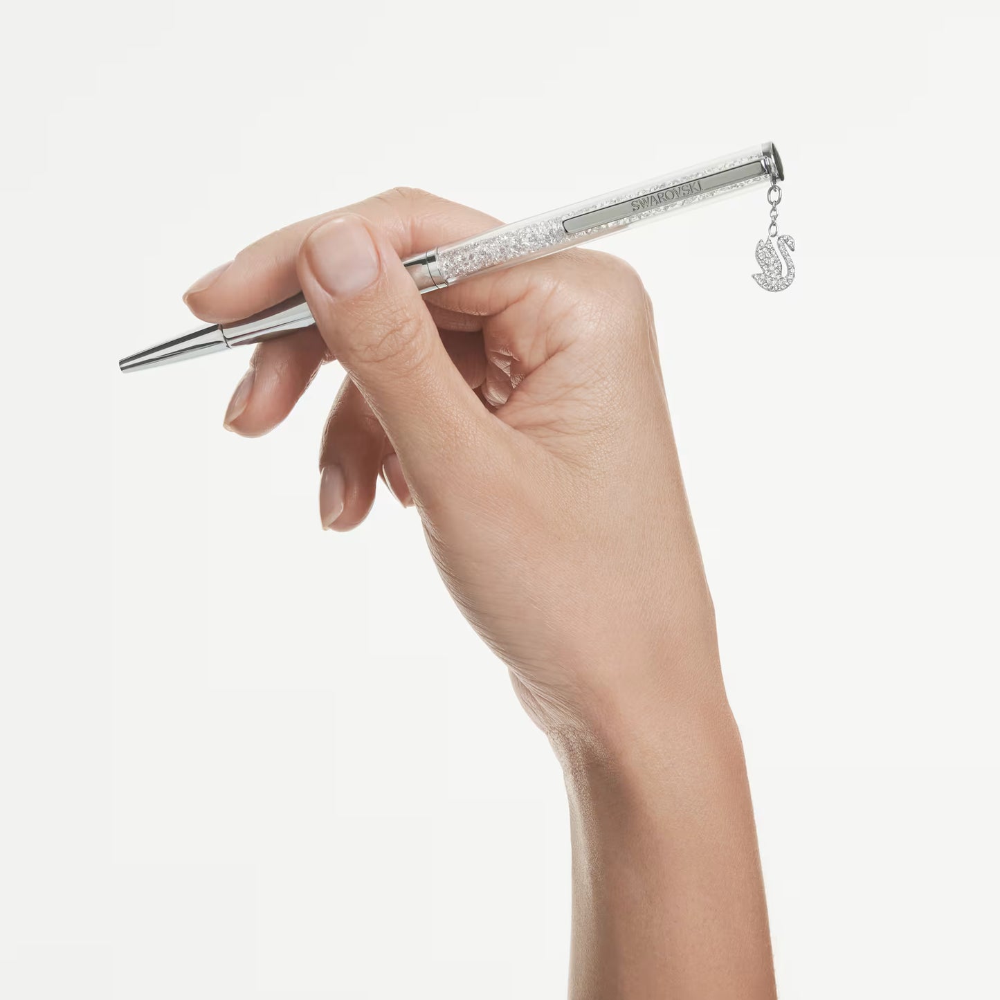 Crystalline ballpoint pen, Swan, Chrome plated