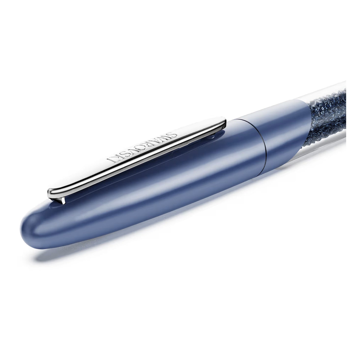 Crystalline rollerball pen, Blue, Chrome plated