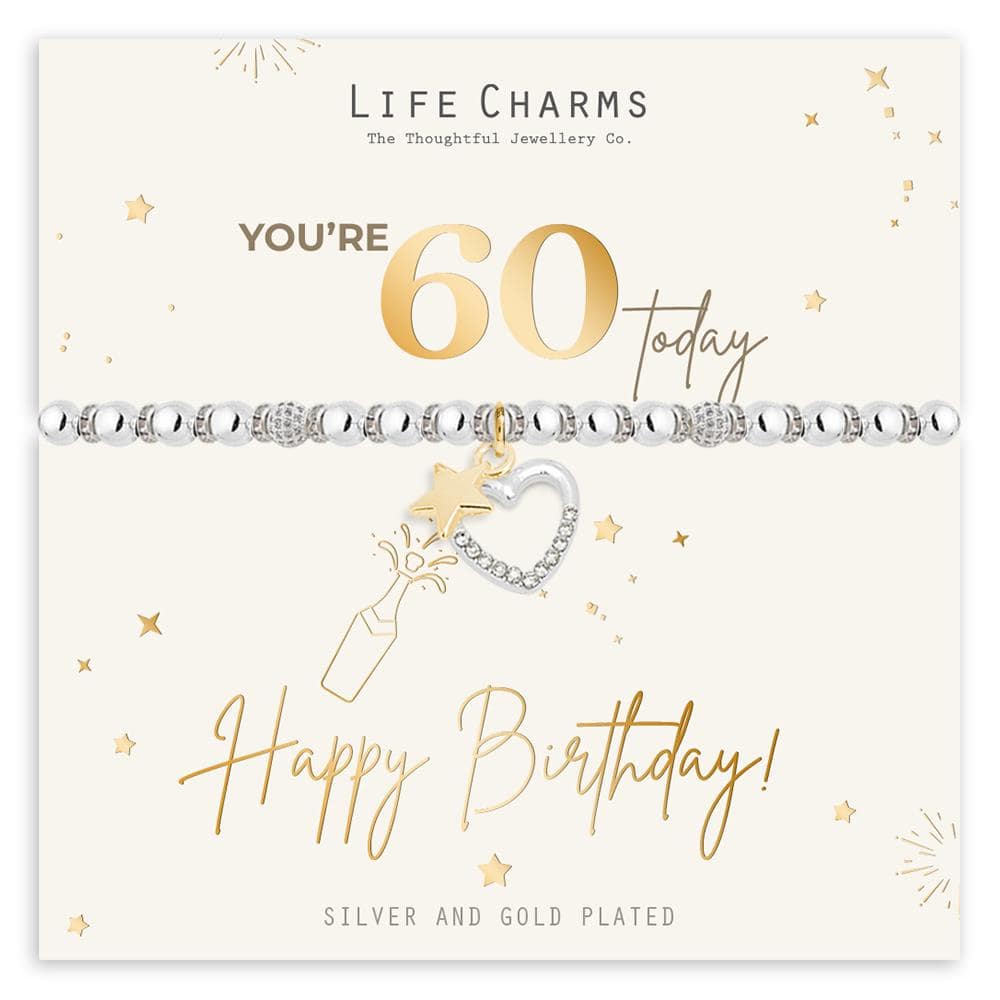 Happy 60th Life Charms Bracelet