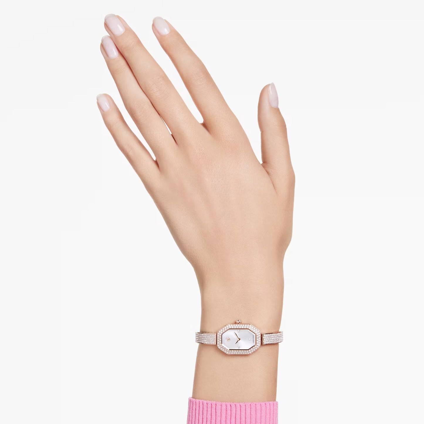 Dextera Bangle watch, Swiss, Metal bracelet, Gold