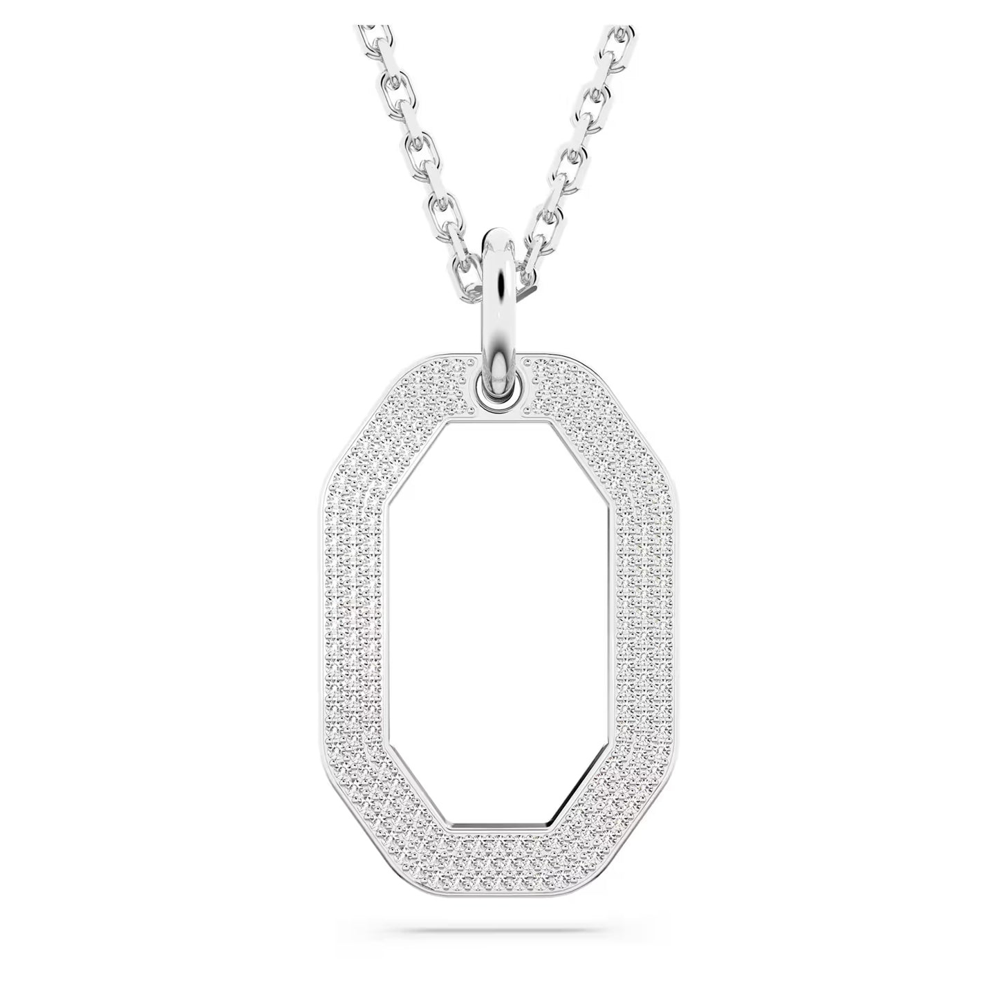 Dextera pendant, Octagon shape, Pavé, White