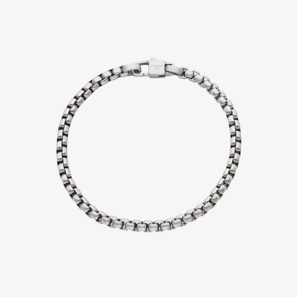 Stainless Steel Matte Belcher 21cm Chain Bracelet