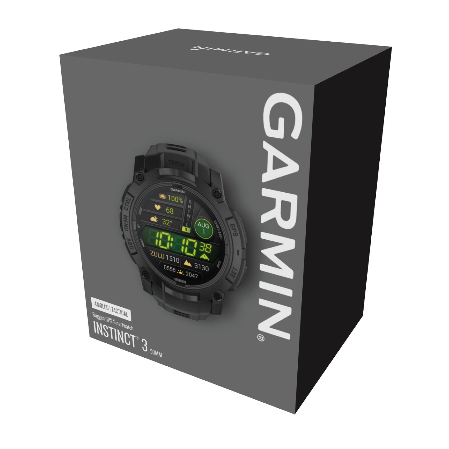 Garmin Instinct 3 50mm AMOLED Tactical Edition Black with Black Band