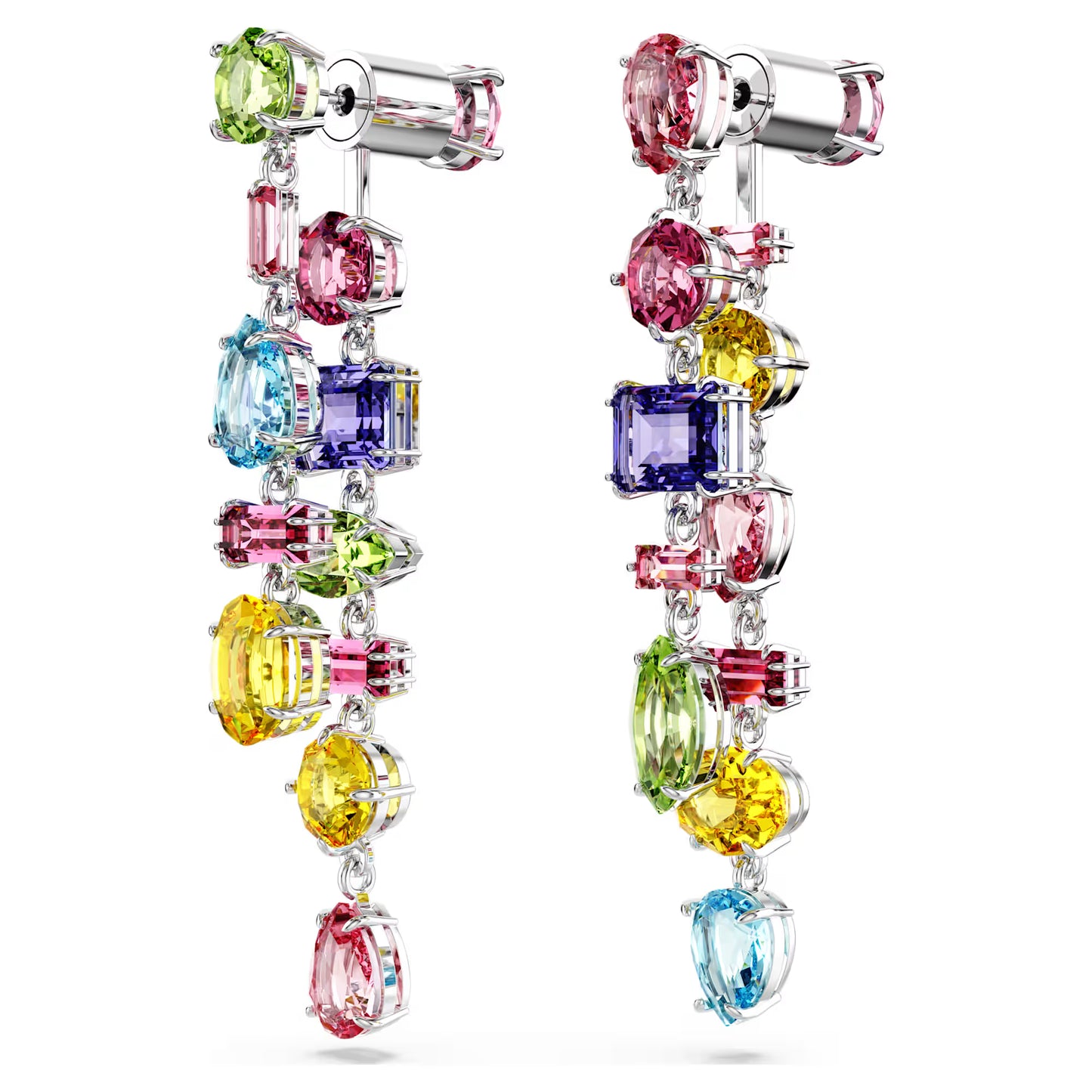 Gema drop earrings, Asymmetrical design, Mixed cut