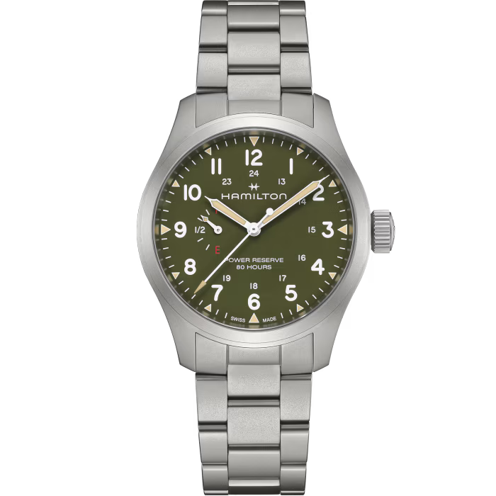 Khaki Field Power Reserve 40mm Automatic Stainless Steel Watch