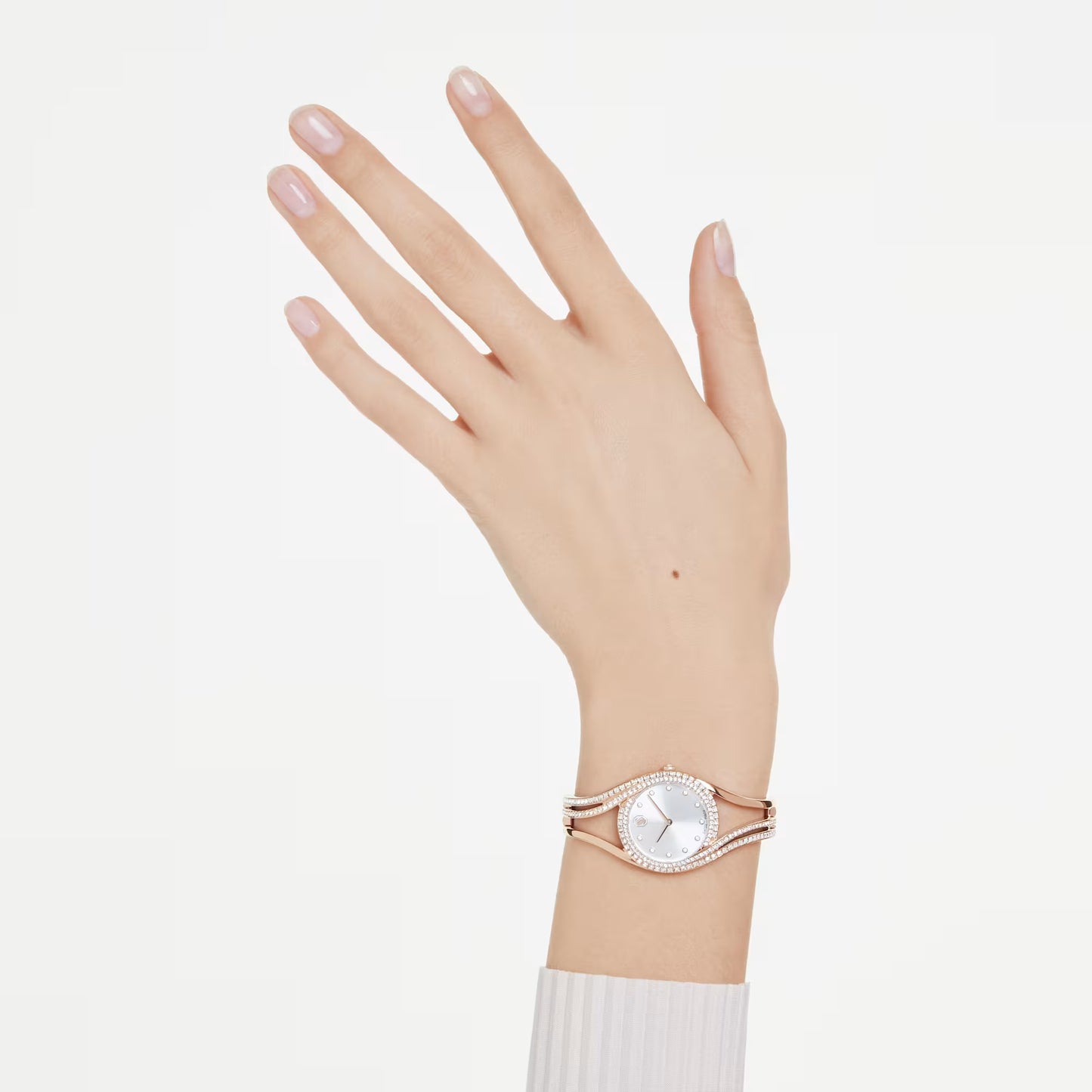 Hyperbola bangle watch, Swiss Made, Rose gold tone, Rose gold-tone finish