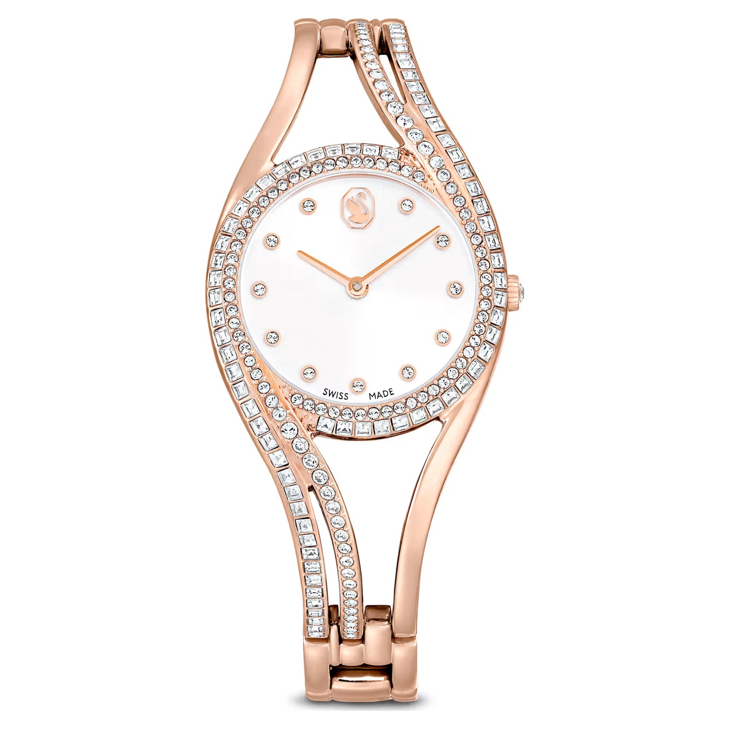 Hyperbola bangle watch, Swiss Made, Rose gold tone, Rose gold-tone finish