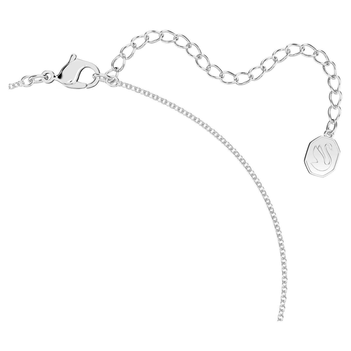 Idyllia Lilia necklace, Butterfly, Blue, Rhodium plated