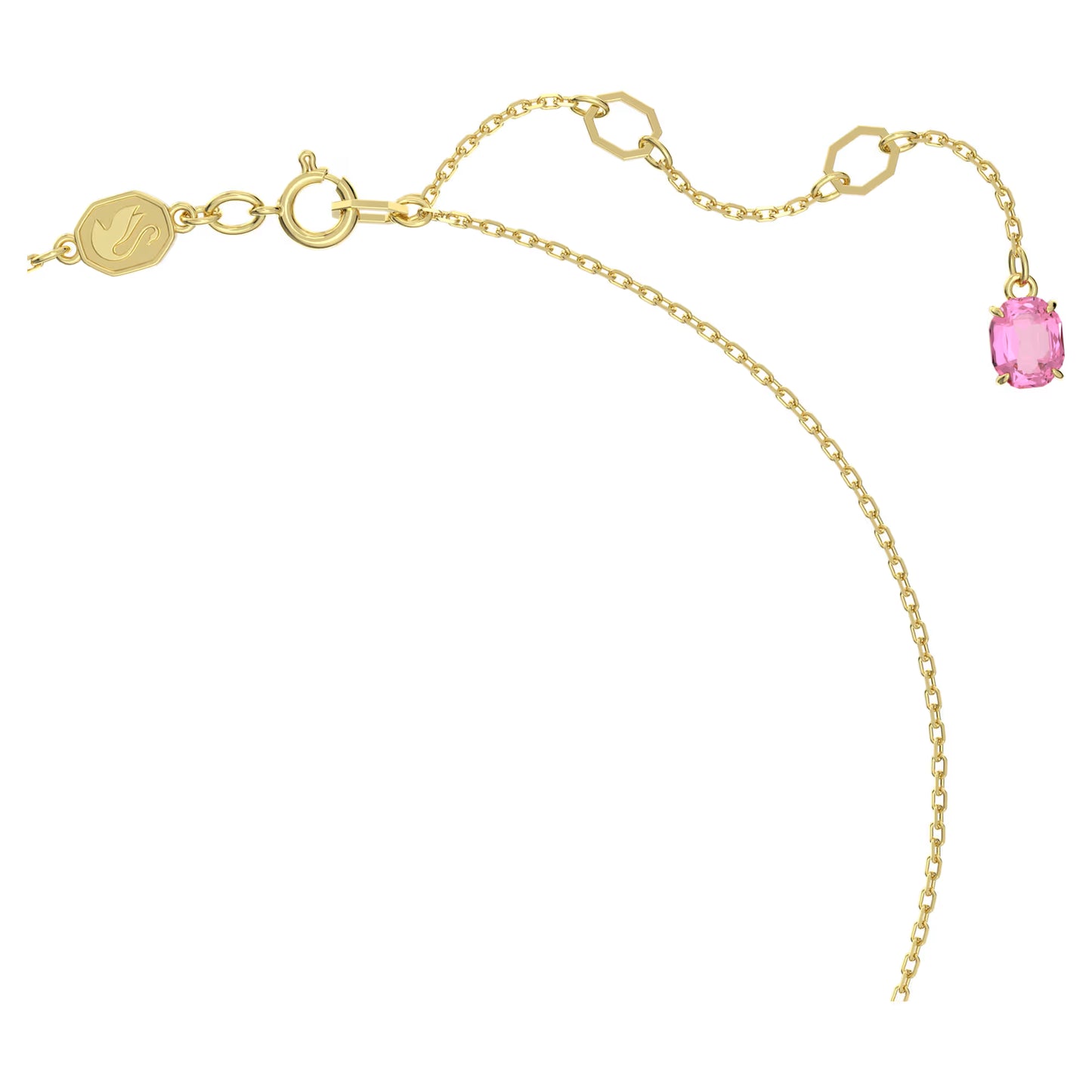 Florere pendant, Flower, Pink, Gold-tone plated