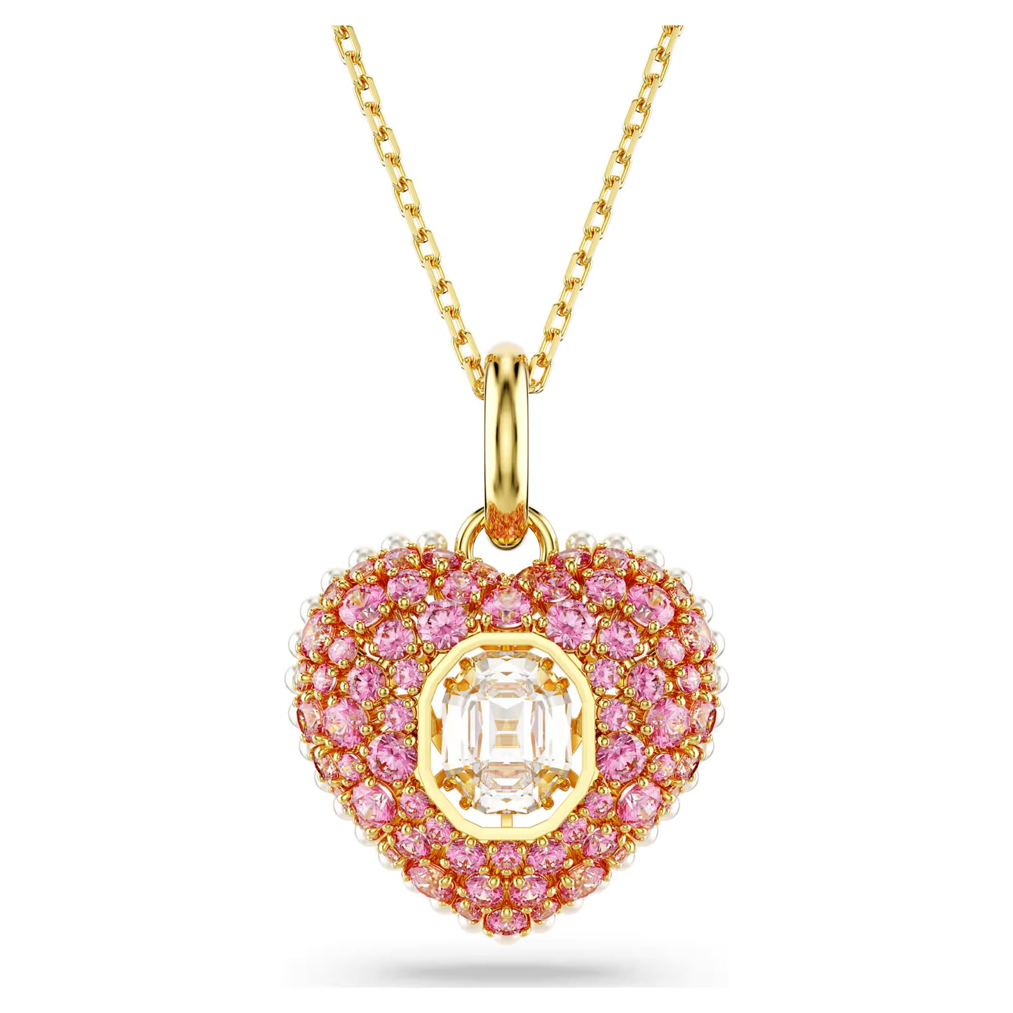 Hyperbola pendant, Octagon cut, Crystal pearls