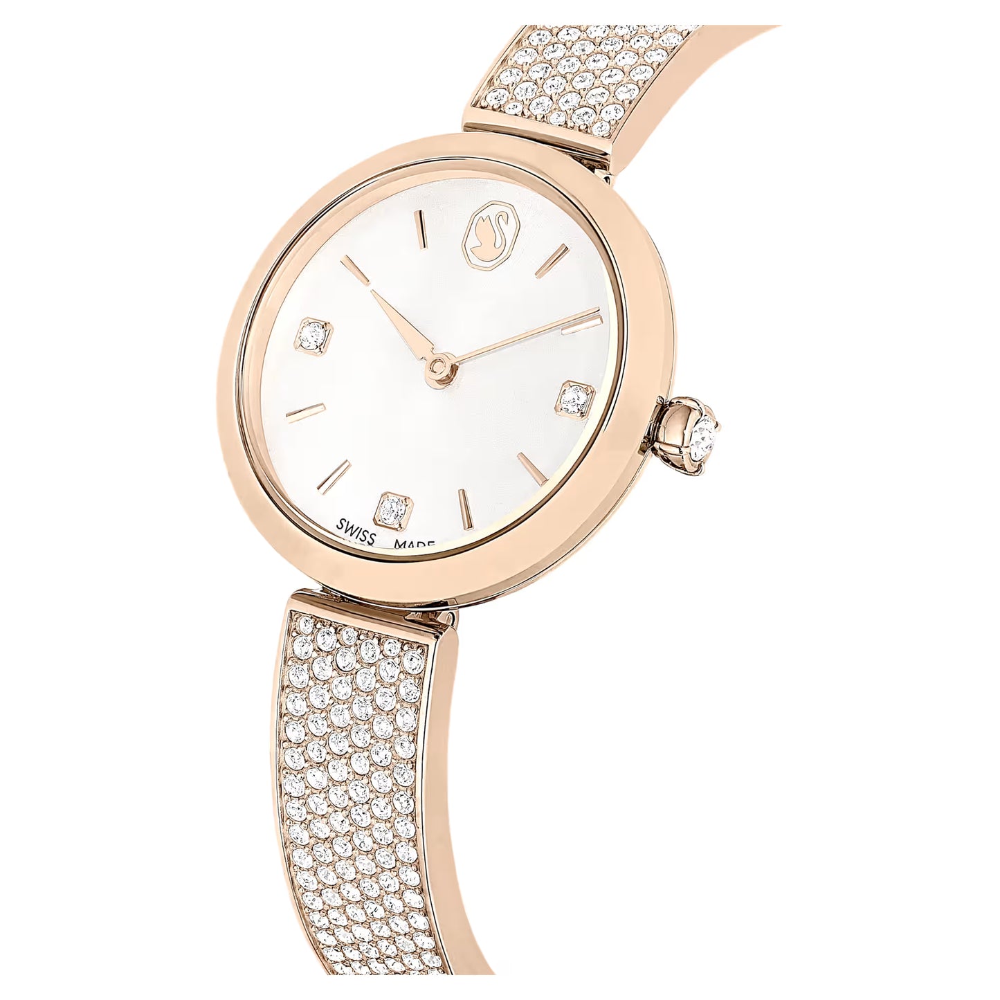 Illumina watch, Swiss Made, Metal bracelet, Gold tone, Champagne gold-tone finish