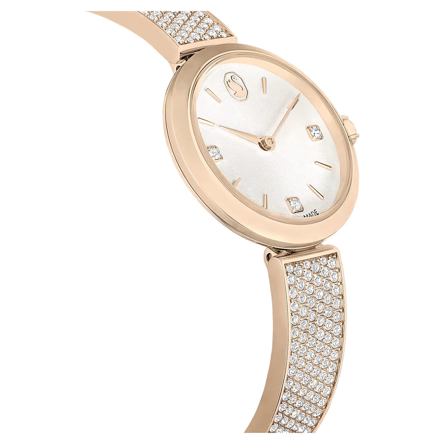 Illumina watch, Swiss Made, Metal bracelet, Gold tone, Champagne gold-tone finish