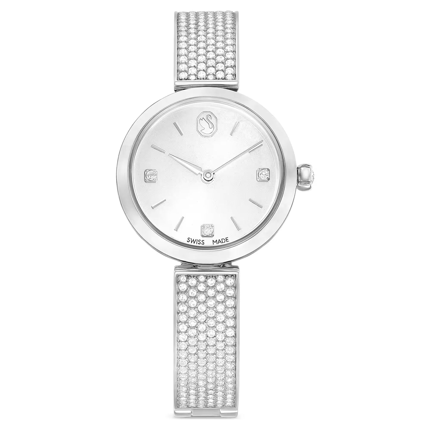 Illumina watch, Swiss Made, Metal bracelet, Silver Tone, Stainless steel