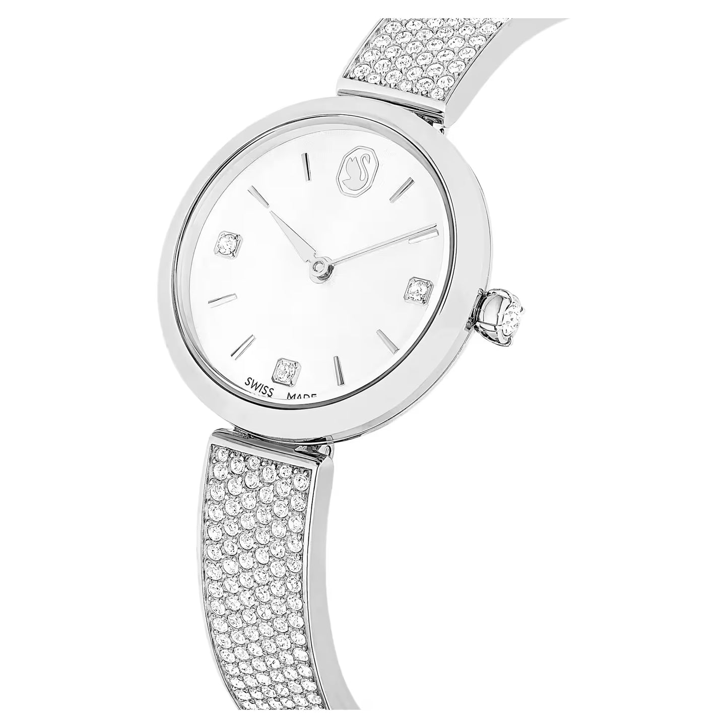 Illumina watch, Swiss Made, Metal bracelet, Silver Tone, Stainless steel