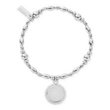 Silver Multi Rice Moon Coin Bracelet