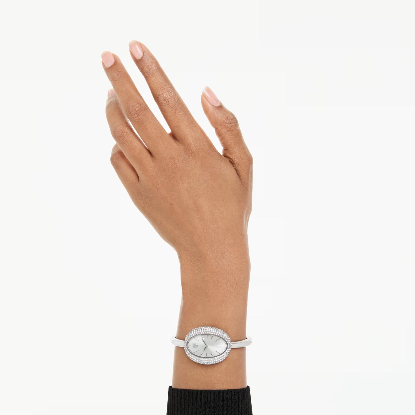 Imber bangle watch, Swiss Made, Metal bracelet, Silver Tone, Stainless steel