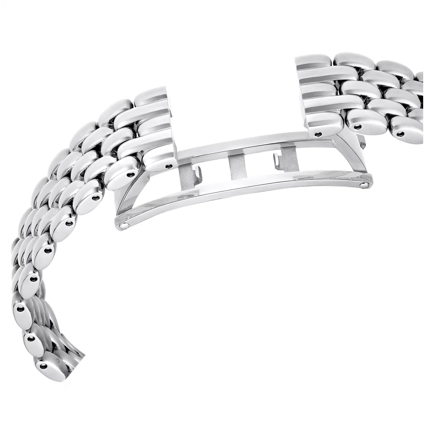 Imber oval watch, Swiss Made, Metal bracelet, Silver Tone, Stainless steel