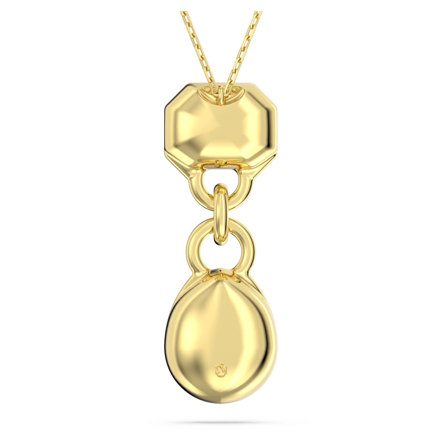 Dextera pendant, Mixed cuts, White, Gold-tone