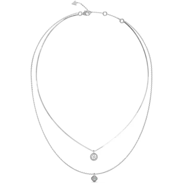 4G Silver Double Chain Necklace