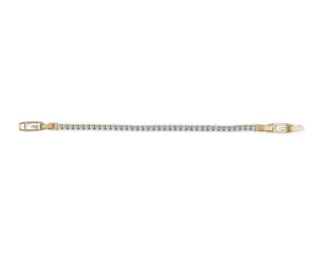 Yellow gold cz bracelet