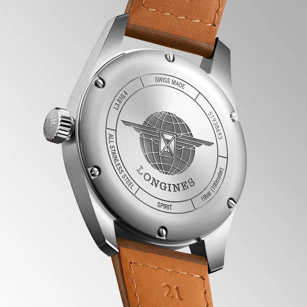 Spirit 40mm Automatic Leather Strap Watch
