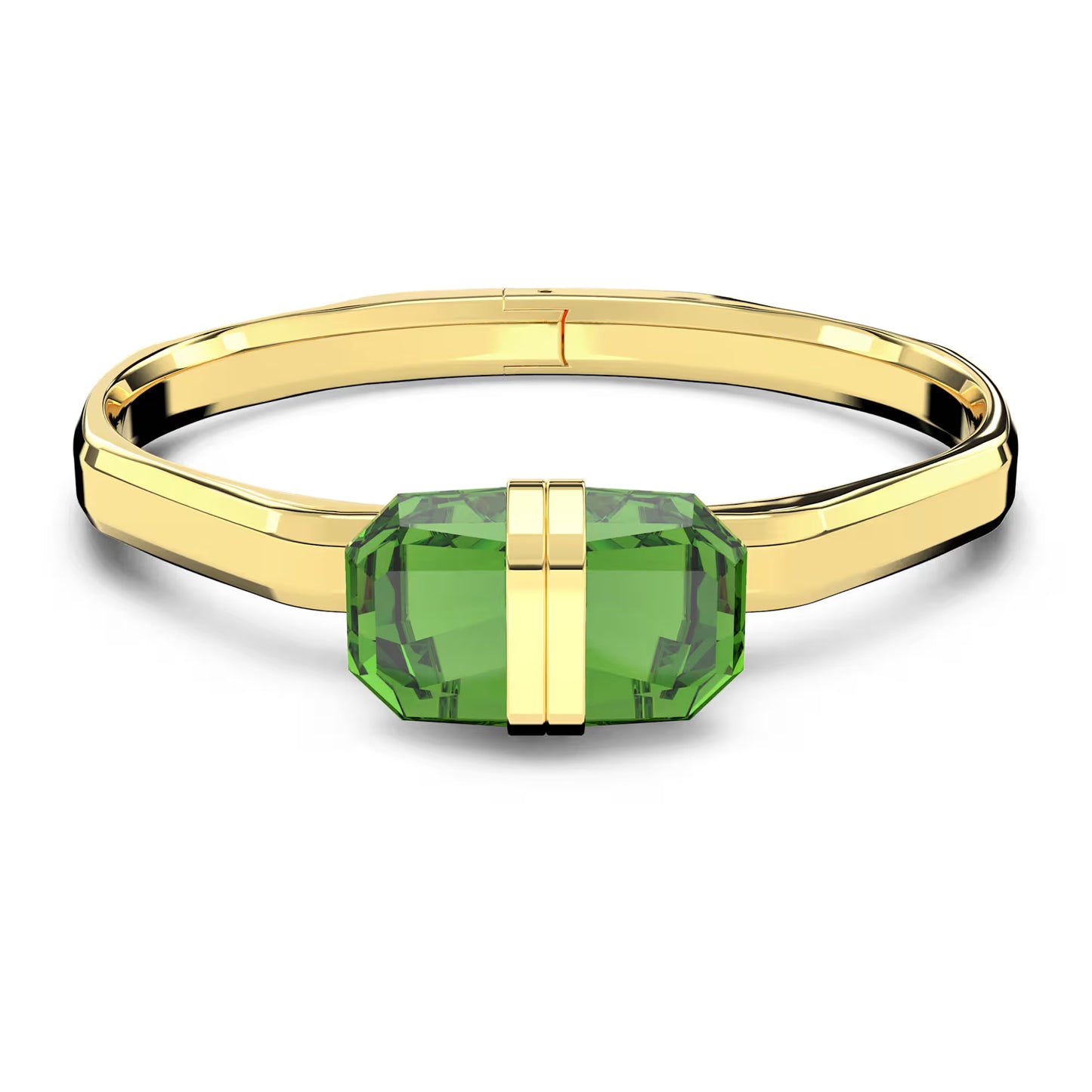 Lucent bangle, Magnetic, Green, Gold-tone finish M