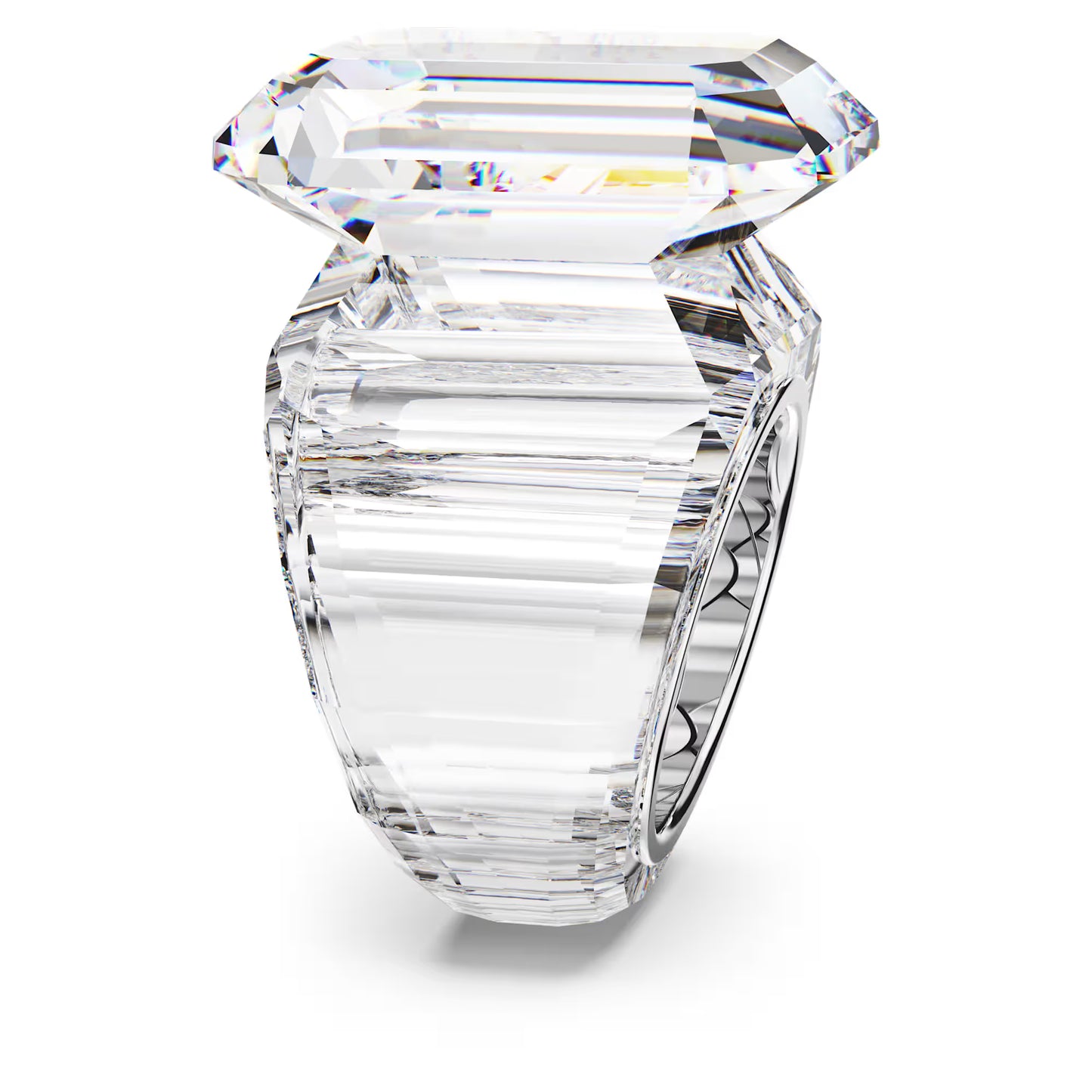 Lucent cocktail ring, Octagon cut, White, S55