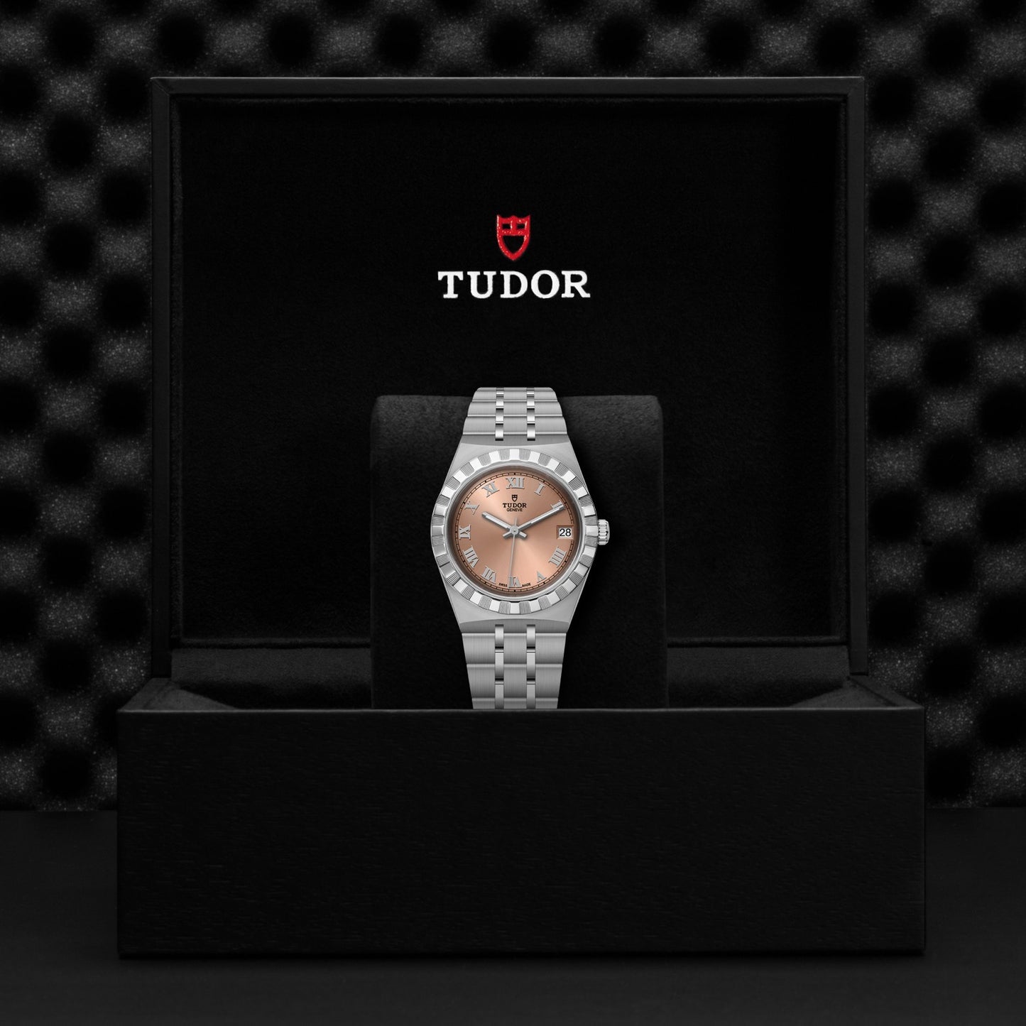 ROYAL 34mm | Steel Case Salmon Dial
