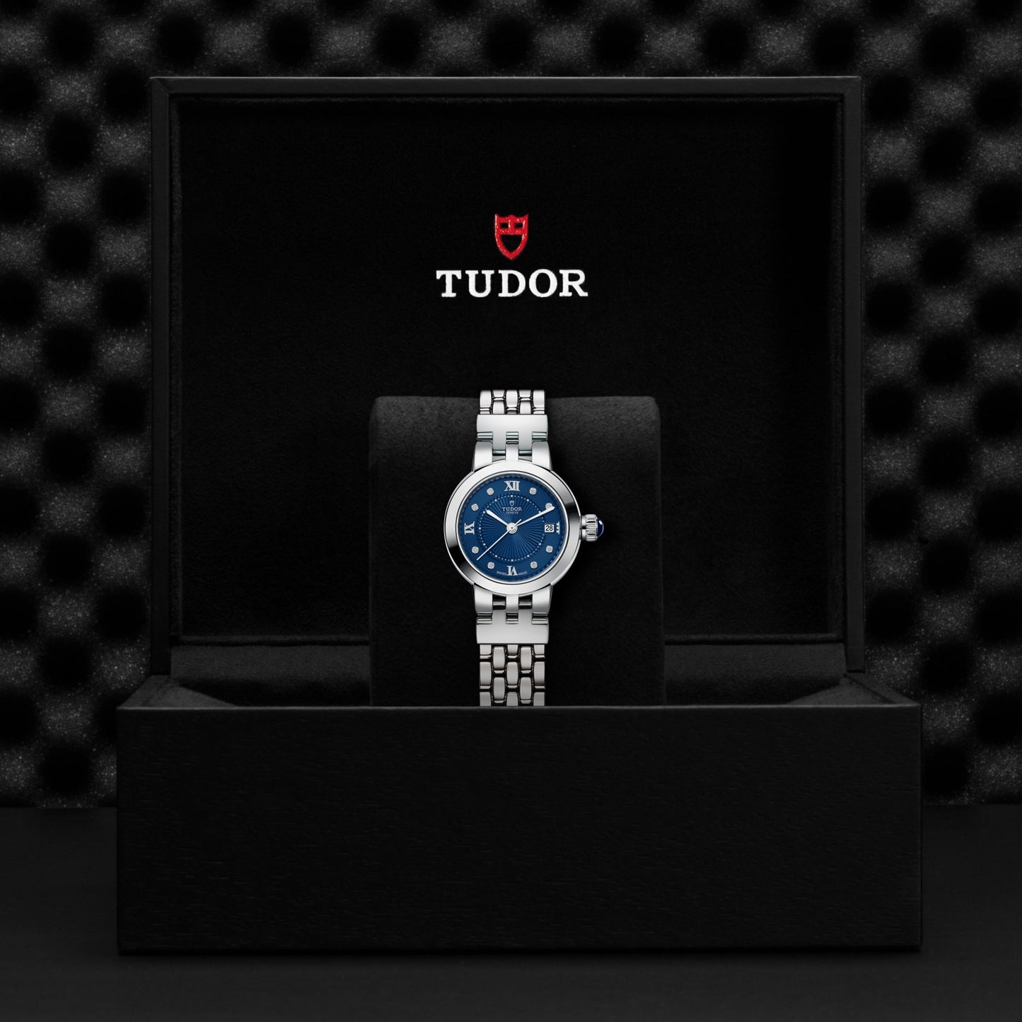 CLAIR DE ROSE 26mm | Steel Case Blue Diamond Dot Dial