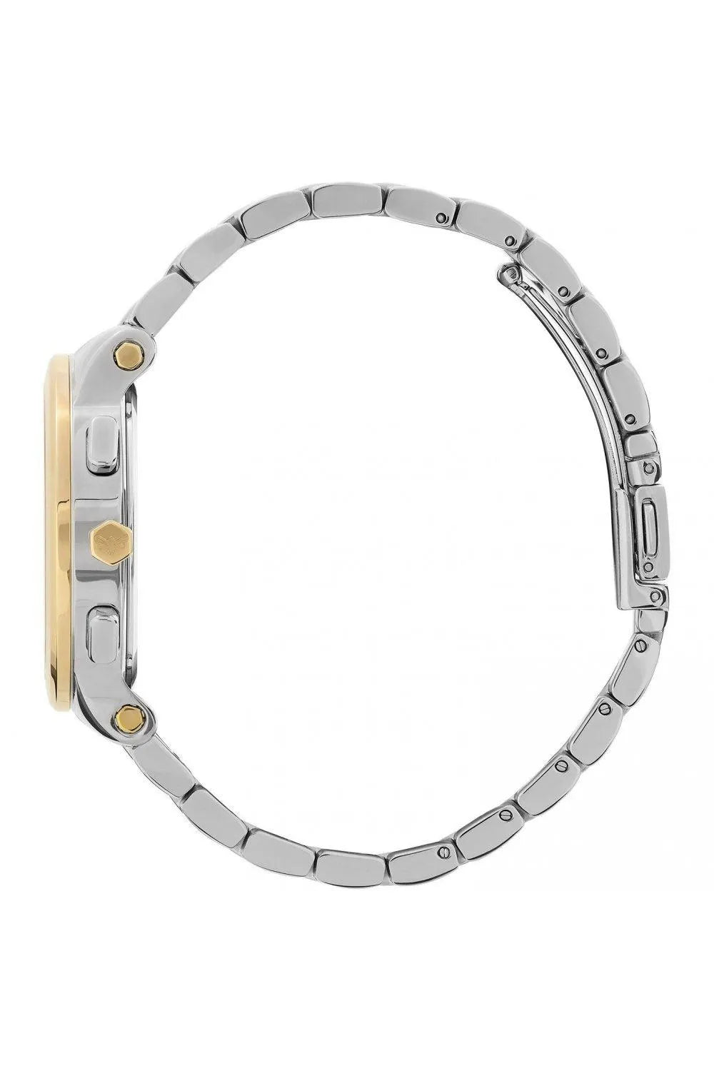 Sports Luxe 38 mm Multifunction Metallic White and 2-tone Watch