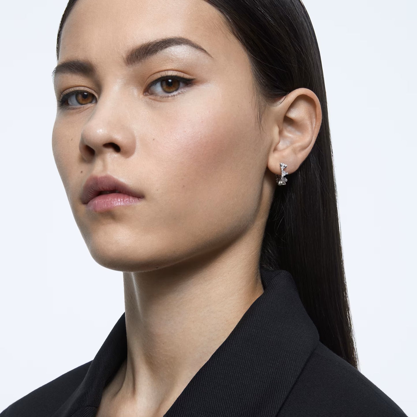 Millenia hoop earrings, Triangle Swarovski Zirconi