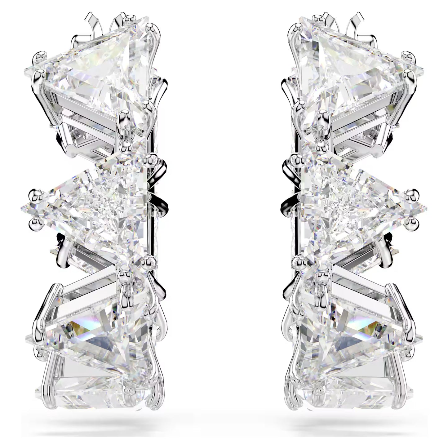 Millenia hoop earrings, Triangle Swarovski Zirconi