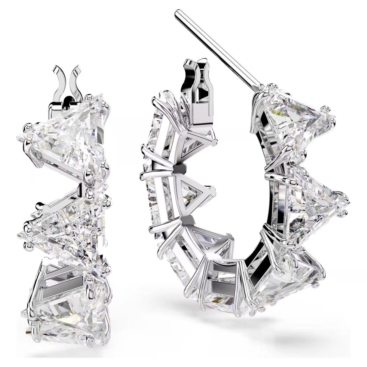 Millenia hoop earrings, Triangle Swarovski Zirconi