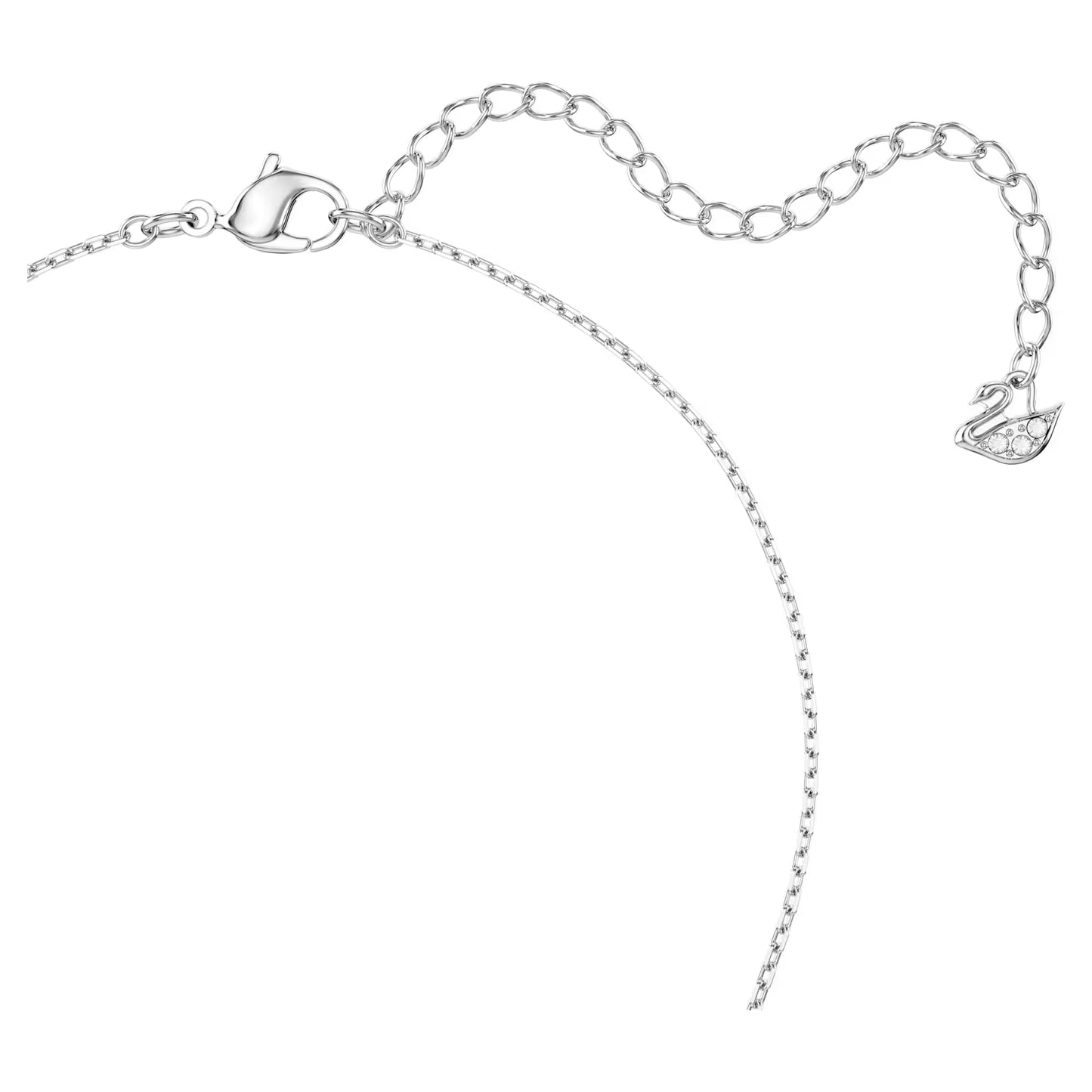 Matrix pendant, Square cut, Blue, Rhodium plated