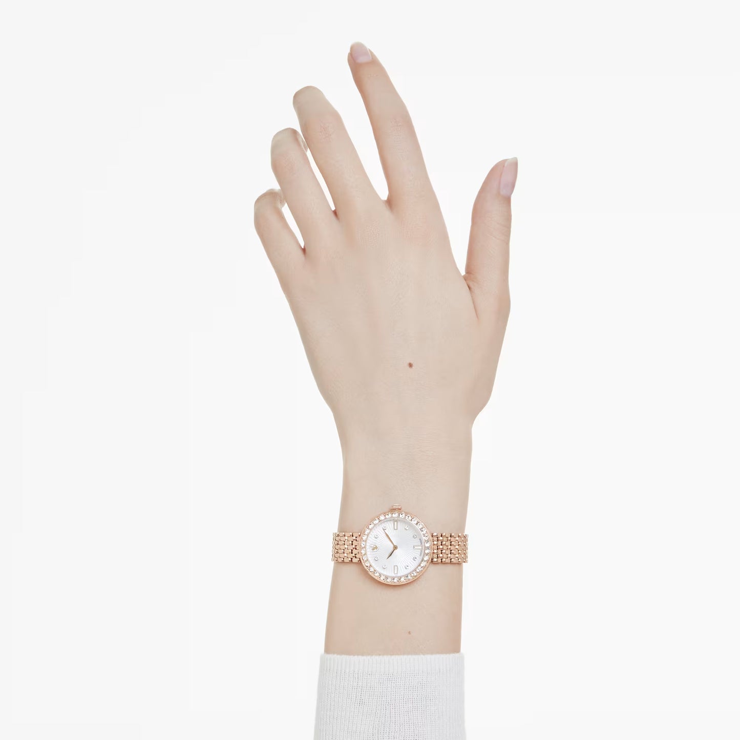 Matrix tennis 7-link watch, Swiss Made, Metal bracelet, Rose gold tone, Rose gold-tone finish