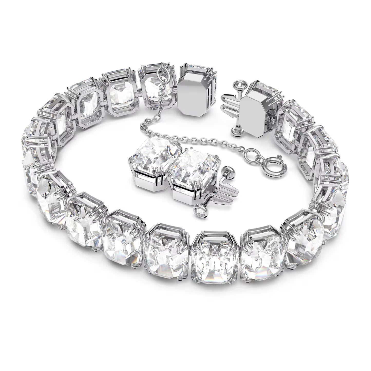 Millenia bracelet, Octagon cut crystals, White