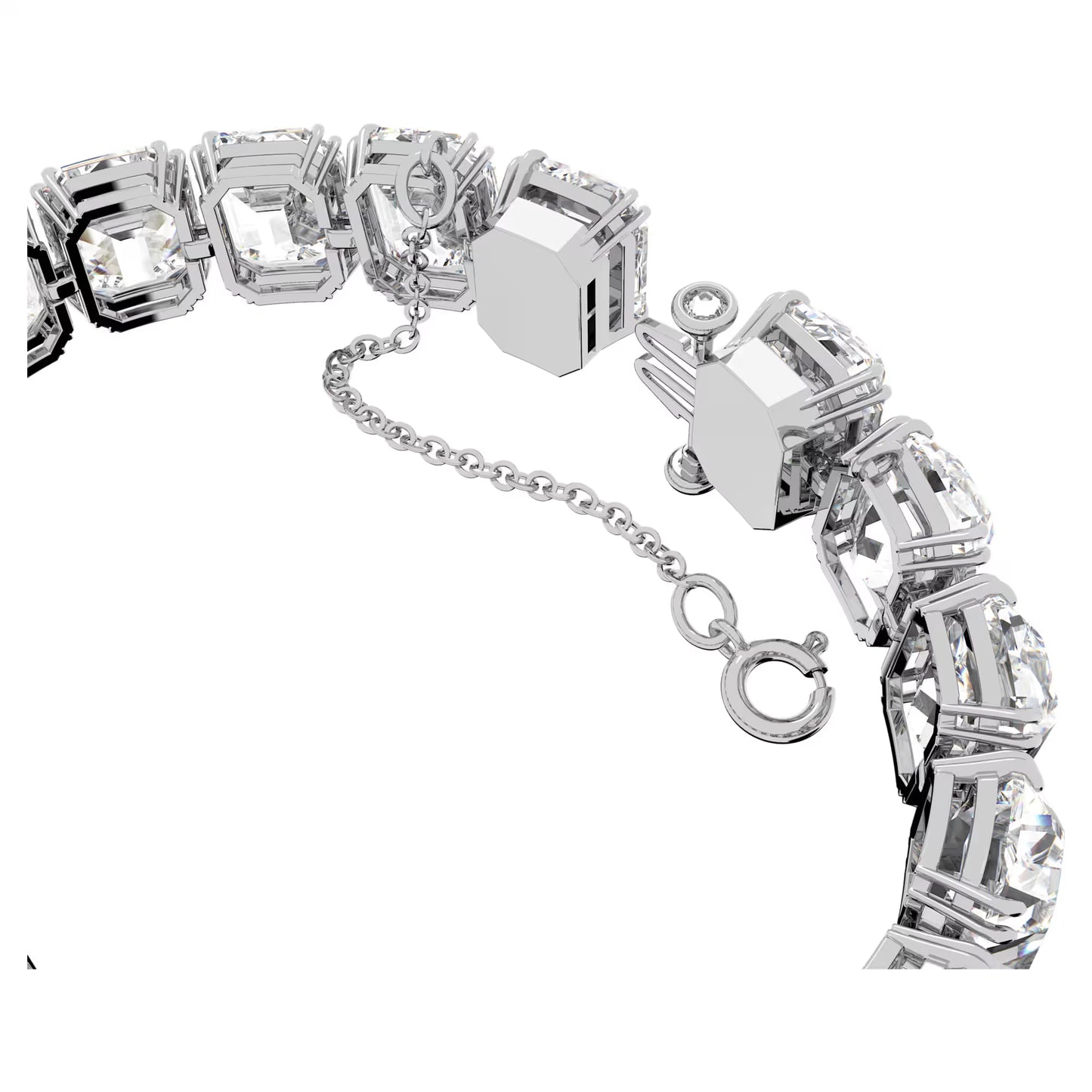 Millenia bracelet, Octagon cut crystals, White