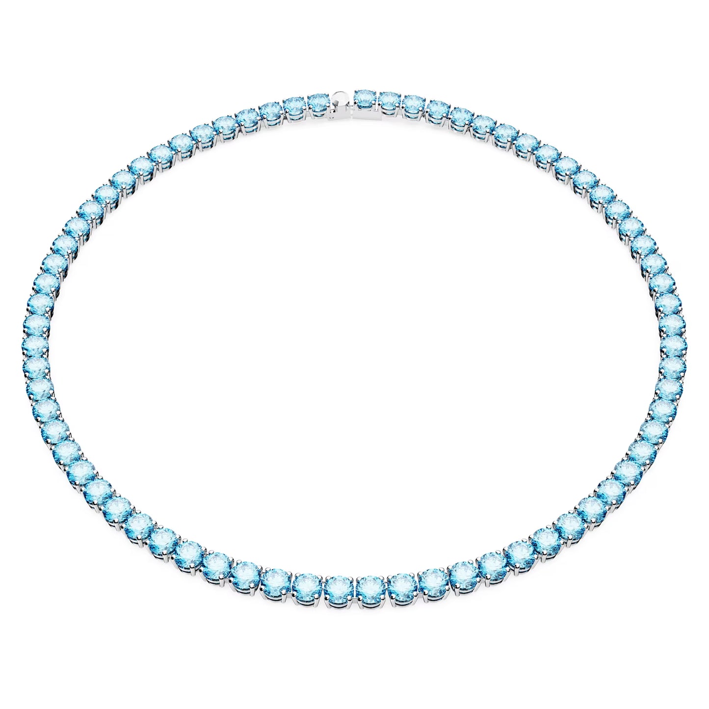 Matrix Tennis Necklace, Round cut, Medium, Blue