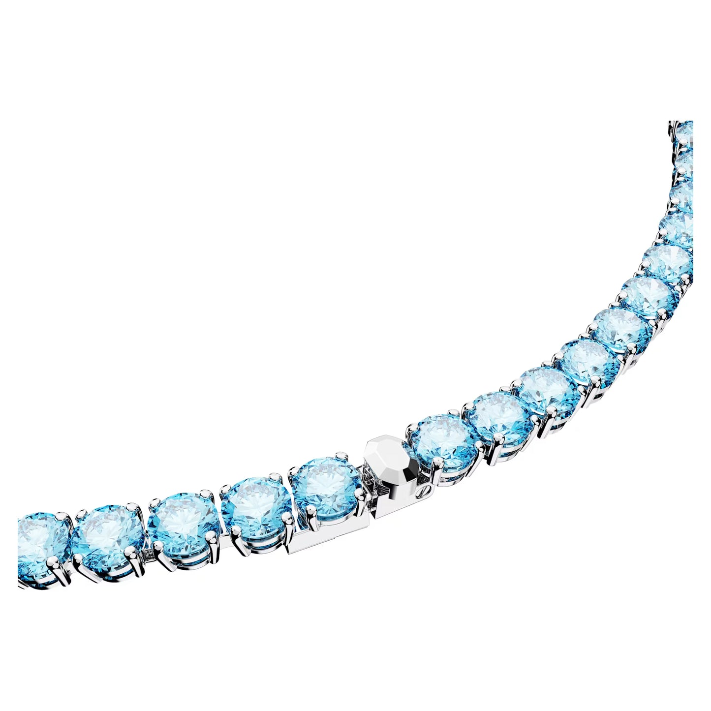 Matrix Tennis Necklace, Round cut, Medium, Blue