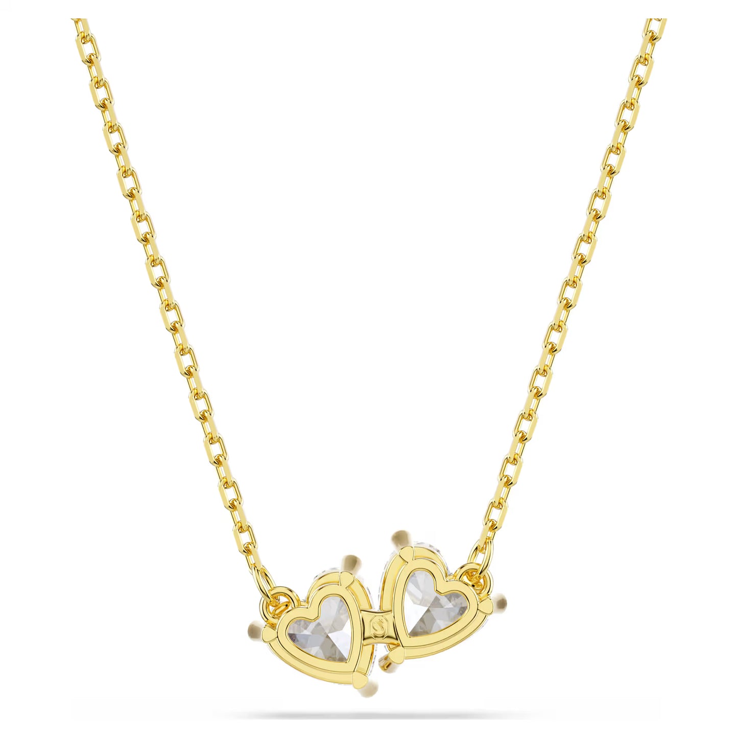 Mesmera Attract necklace, Heart, White, Gold-tone plated