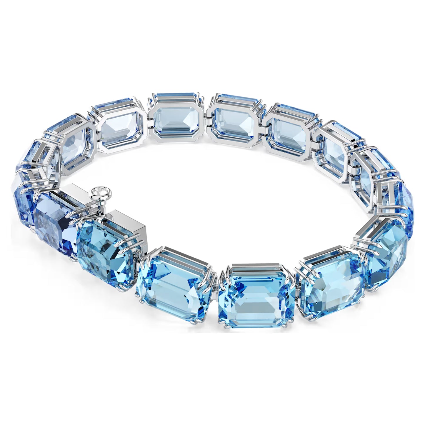 Millenia bracelet, Octagon cut, Blue gradient