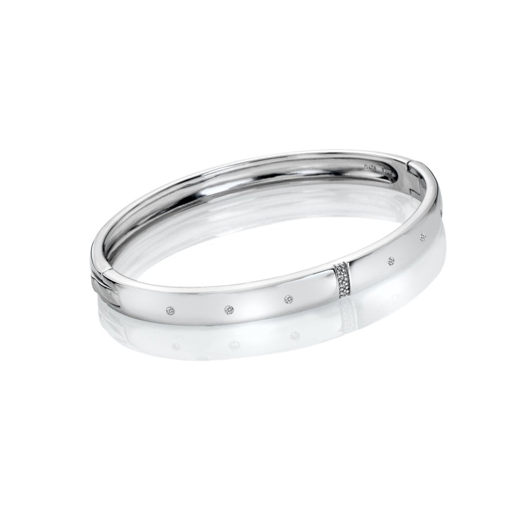 Silver Much Loved CZ Bangle