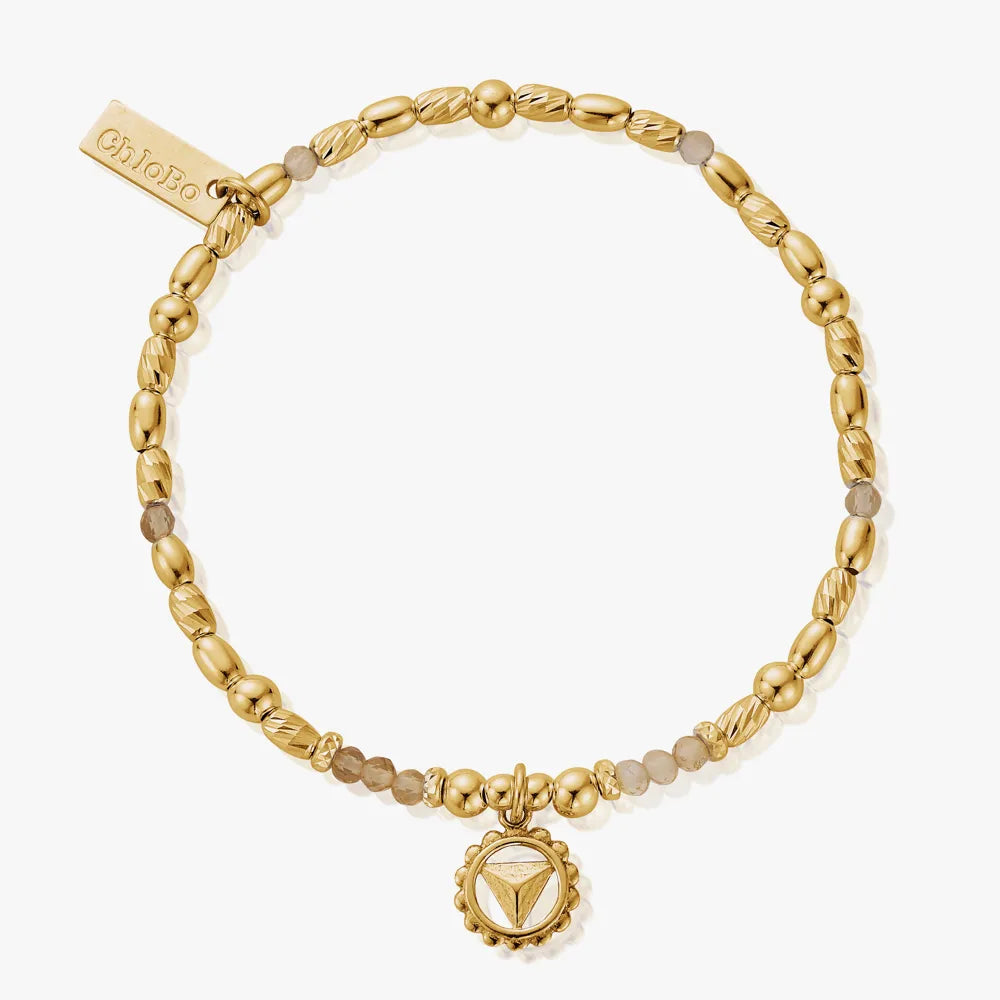 Gold Plated Citrine Solar Plexus Chakra Bracelet